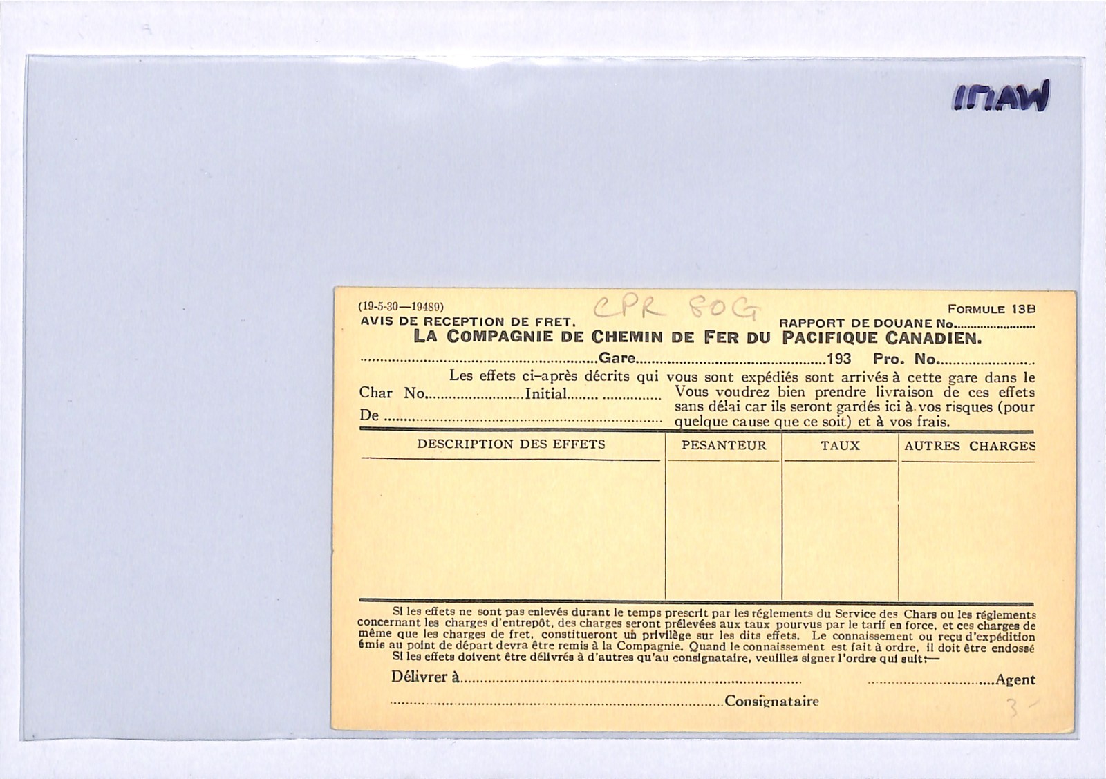 CANADA CPR RAILWAY Advert KGV 2c Card *FRENCH LANGUAGE* Print VIGER HOTEL WA171 - Image 10