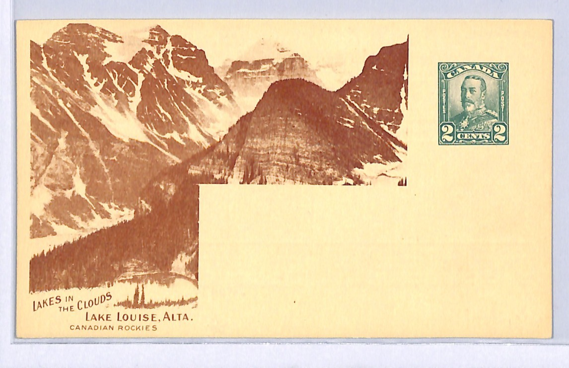 CANADA CPR RAILWAY Advert KGV 2c Card LAKE LOUISE *FRENCH* Rocky Mountains WA174 - Image 3