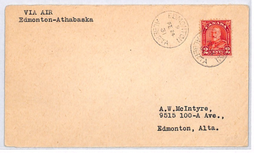 CANADA *Commercial Airways* Air Mail 1931 Cover Edmonton {samwells-covers}YH422 - Image 4