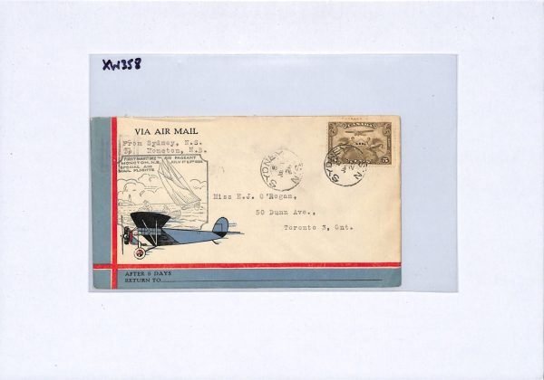 CANADA Cover 1929 AIR PAGEANT FIRST FLIGHT Sydney NS AEROPLANE Illustrated XW358 - Image 4