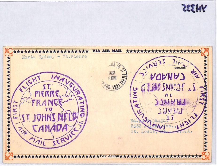 CANADA Cover INTERRUPTED 1931 NEWFOUNDLAND Airways FRANCE Retour 1934 YH335 - Image 11