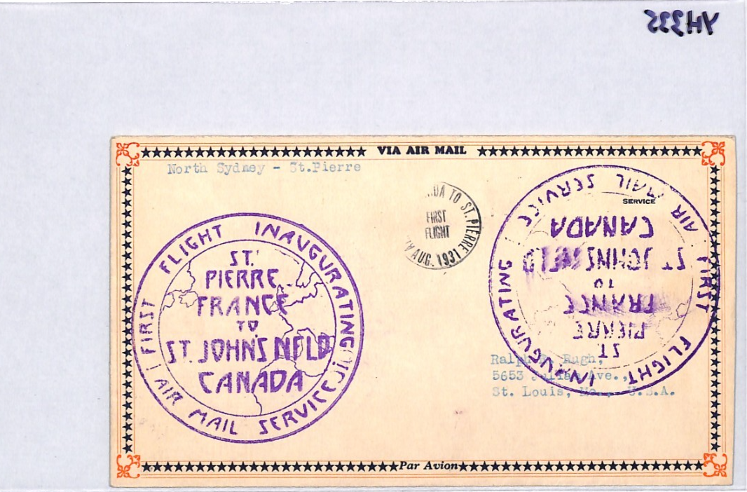CANADA Cover INTERRUPTED 1931 NEWFOUNDLAND Airways FRANCE Retour 1934 YH335 - Image 12