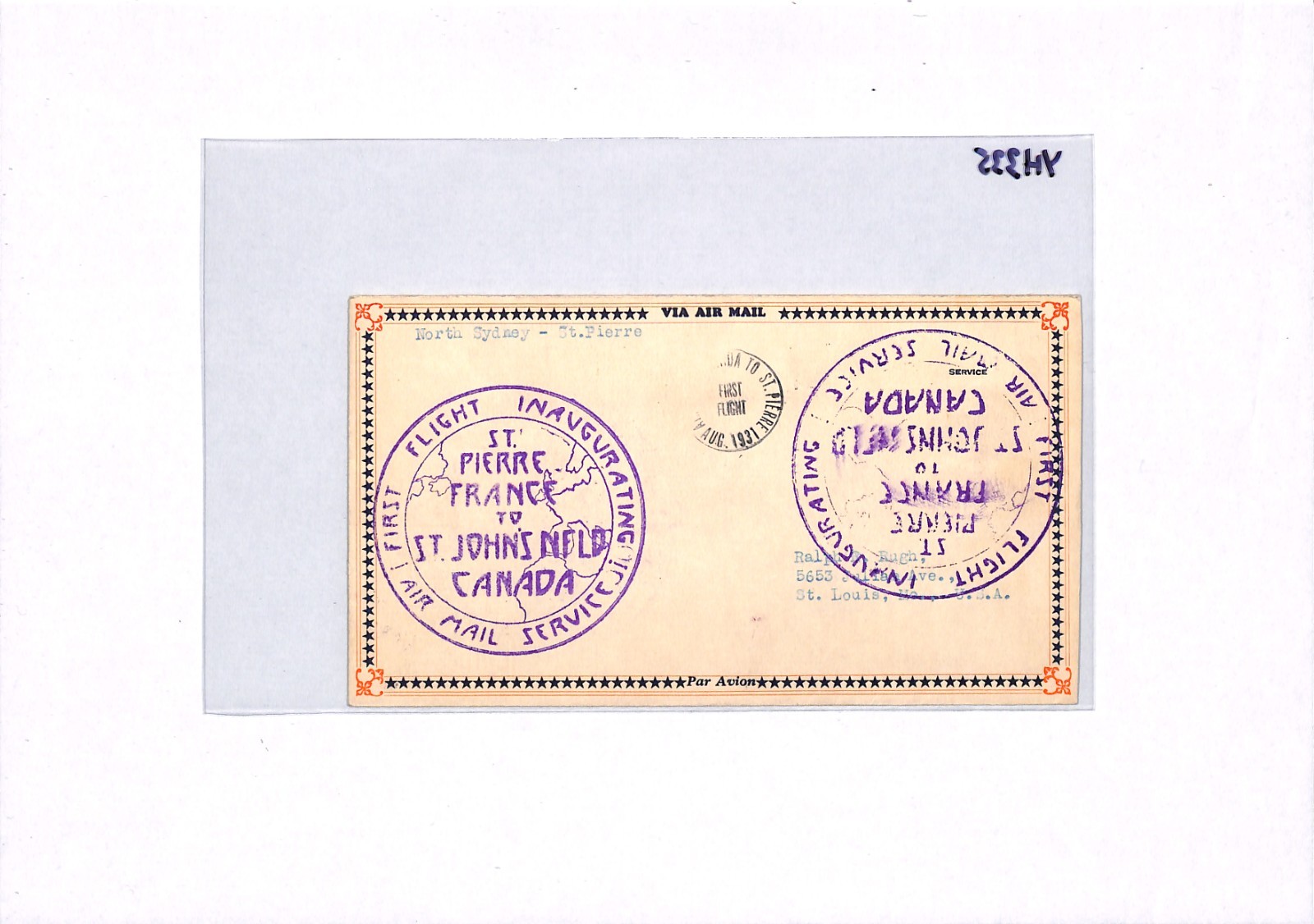 CANADA Cover INTERRUPTED 1931 NEWFOUNDLAND Airways FRANCE Retour 1934 YH335 - Image 13