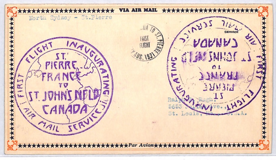 CANADA Cover INTERRUPTED 1931 NEWFOUNDLAND Airways FRANCE Retour 1934 YH335 - Image 4