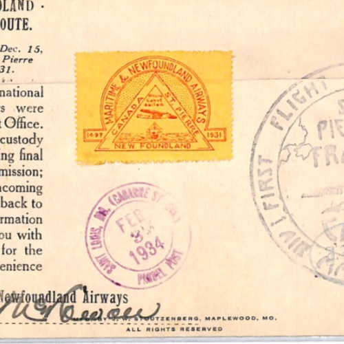 CANADA Cover INTERRUPTED 1931 NEWFOUNDLAND Airways FRANCE Retour 1934 YH335 - Image 6
