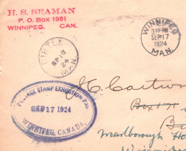 CANADA Cover Winnipeg *STAMP EXHIBITION* Violet Oval & 1924 Machine SLOGAN XW343 - Image 6