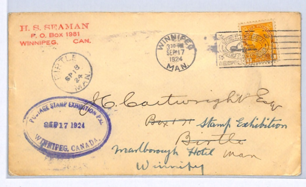 CANADA Cover Winnipeg *STAMP EXHIBITION* Violet Oval & 1924 Machine SLOGAN XW343 - Image 8