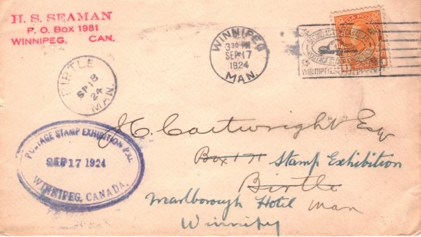 CANADA Cover Winnipeg *STAMP EXHIBITION* Violet Oval & 1924 Machine SLOGAN XW343 - Image 10