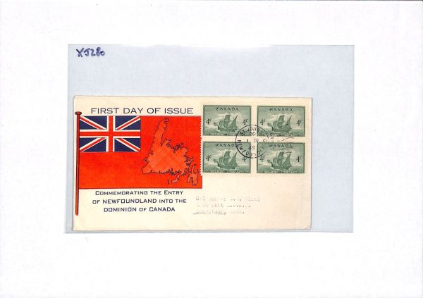 CANADA FDC 1949 NEWFOUNDLAND-DOMINION Flag ILLUSTRATED First Day Cover XJ280 - Image 4