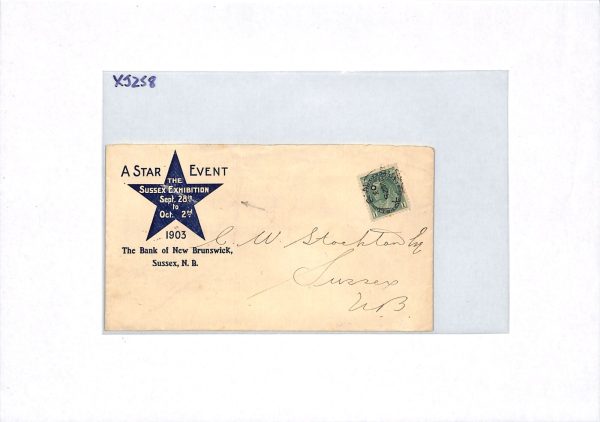 CANADA QV Advert Cover New Brunswick STAR EVENT *Sussex Exhibition* 1903 XJ258 - Image 5