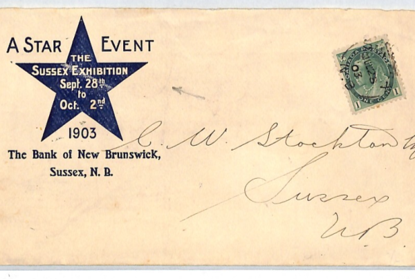 CANADA QV Advert Cover New Brunswick STAR EVENT *Sussex Exhibition* 1903 XJ258