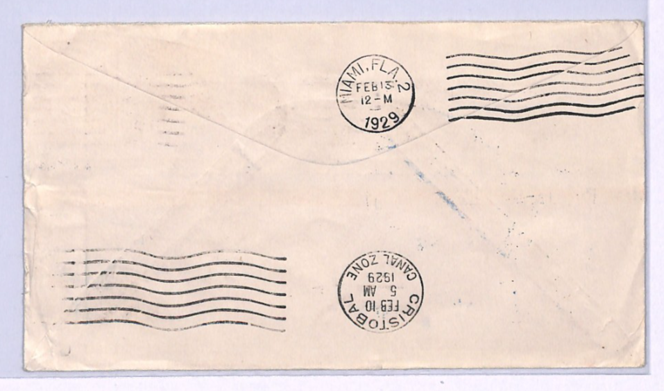 CANAL ZONE USA Air Mail Cover FIRST FLIGHT 1929 Balboa New York {samwells}XA226 - Image 5
