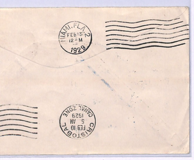 CANAL ZONE USA Air Mail Cover FIRST FLIGHT 1929 Balboa New York {samwells}XA226 - Image 6