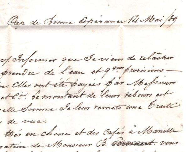 CAPE OF GOOD HOPE Cover COGH Ship Letter S.Africa 1839 *OUTRE-MER* France XG101 - Image 5