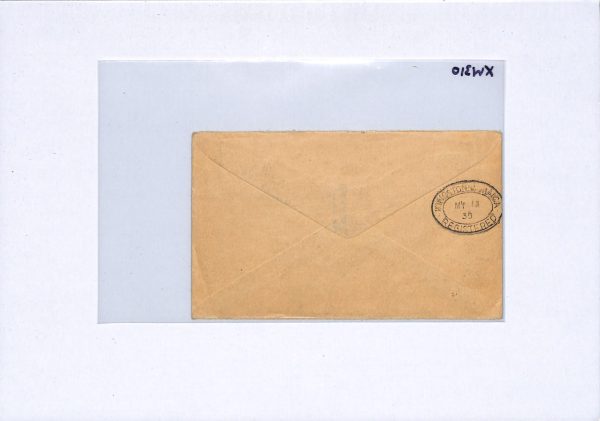 CAYMAN ISLANDS Cover 1935 KGV 6d TURTLES 1d BOOBY Farthing Registered Ches XW310 - Image 9
