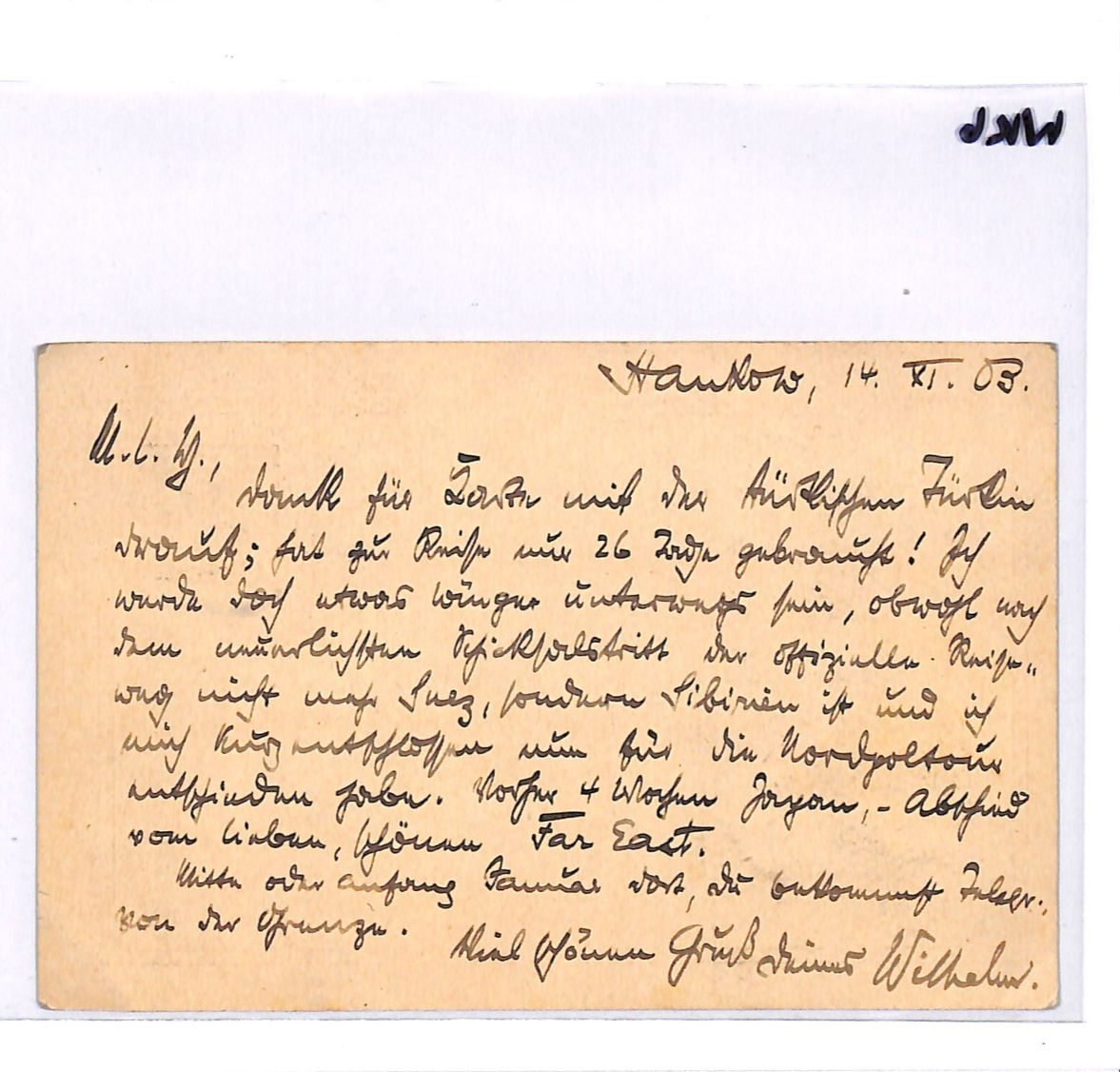 CHINA Overprint GERMANY Stationery Card *HANKAU* 1903 CDS Hankow Message WK6 - Image 9