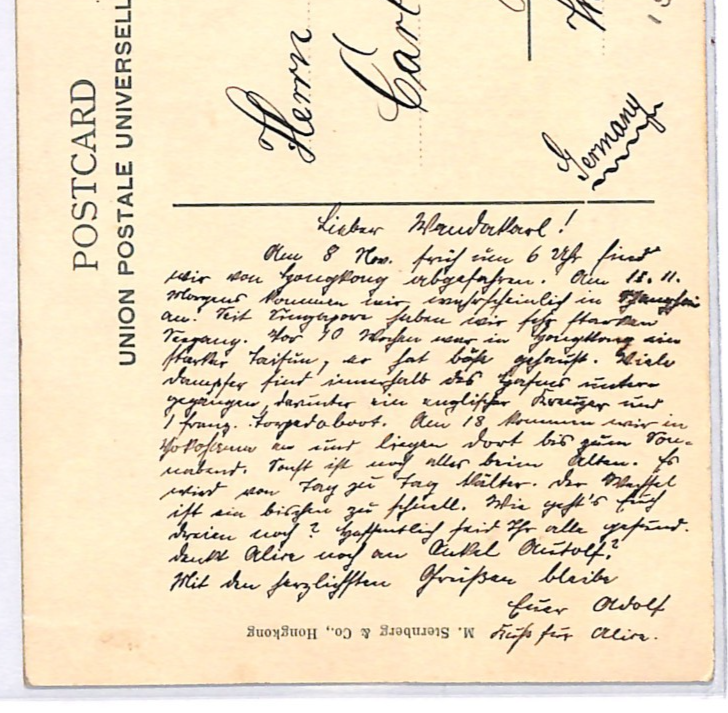 CHINA Shanghai Postcard *DEUTSCHE SCHIFFSPOST* 1906 CDS Germany SHIP Cancel WK13 - Image 7