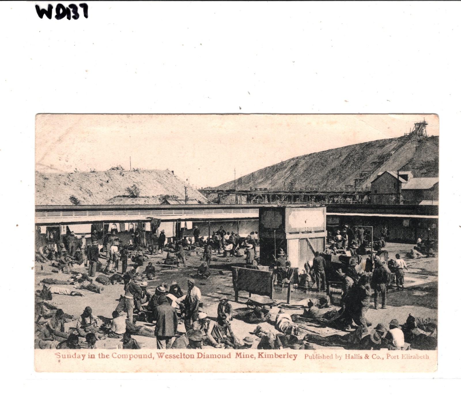 COGH South Africa Postcard *WESSELTON DIAMOND MINE* Kimberley 1907 Bristol WD137 - Image 4