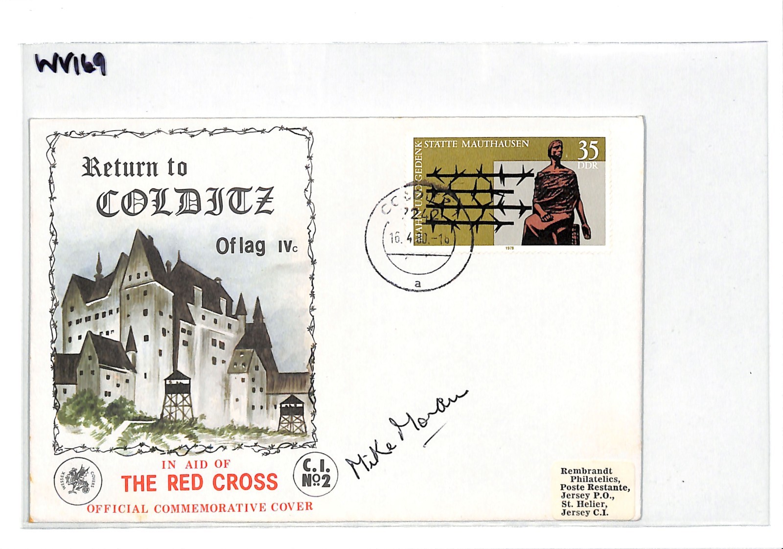 COLDITZ WW2 POW Camp (OFLAG IVc) Cover Signed *MIKE MORAN* RN 1980 POETRY WV169 - Image 4