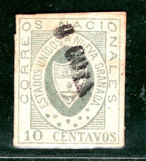 COLOMBIA Classic Stamp Scott.16  10c NEW GRANADA (1861) Used Cat $175 OGREEN6 - Image 5