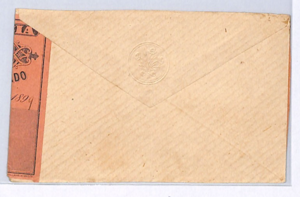 COLOMBIA Cover 10c CUBIERTA Insured Letter Stamp Used 1899 Santa Rosa WX11 - Image 3
