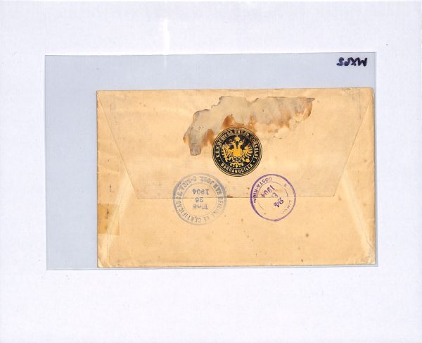 COLOMBIA Cover 1904 Barranquilla 10 Pesos Reg AUSTRIA-HUNGARY CONSUL Wafer WX62 - Image 14