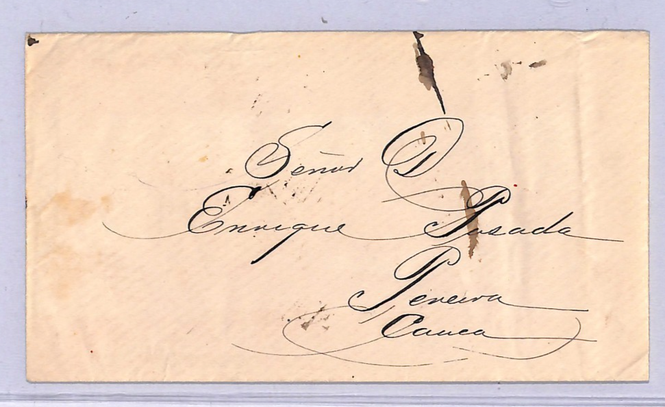 COLOMBIA Cover 50c *CUBIERTA* Insured Letter Stamp 1888 Cauca {Moorhouse}WT96 - Image 3