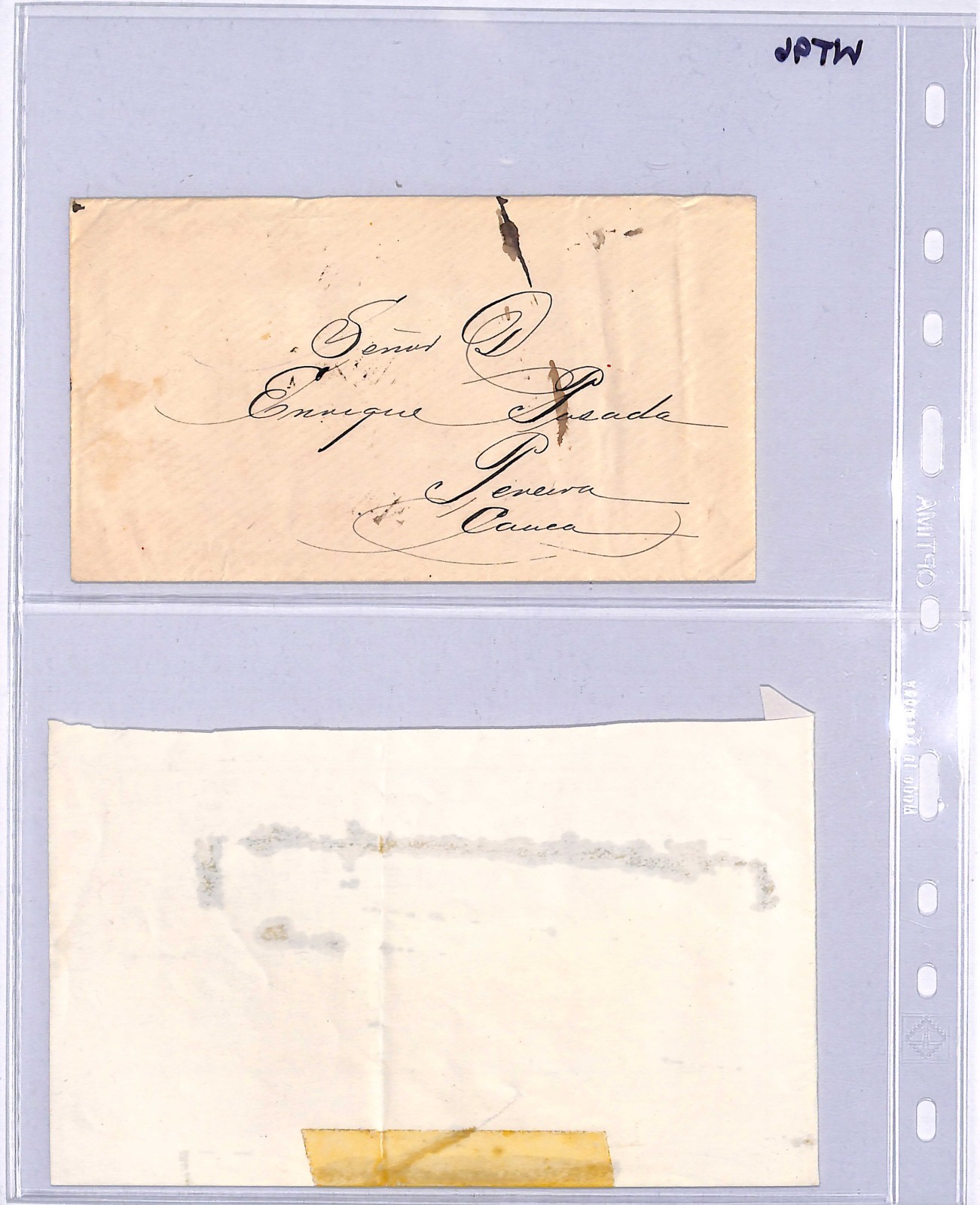 COLOMBIA Cover 50c *CUBIERTA* Insured Letter Stamp 1888 Cauca {Moorhouse}WT96 - Image 5
