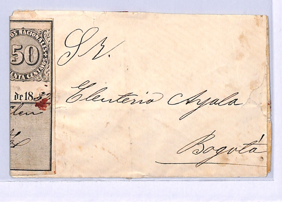 COLOMBIA Cover CUBIERTA 50c *FLAG* Stationery Bogota 1882 {samwells-covers}WB381 - Image 3