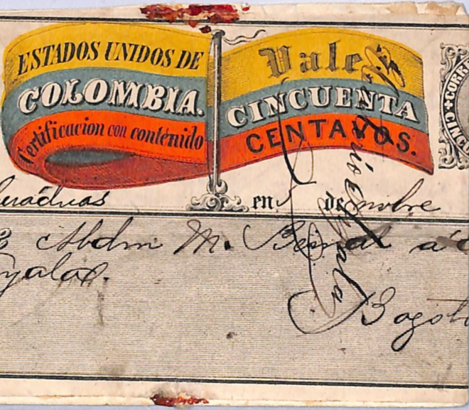 COLOMBIA Cover CUBIERTA 50c *FLAG* Stationery Bogota 1882 {samwells-covers}WB381 - Image 4