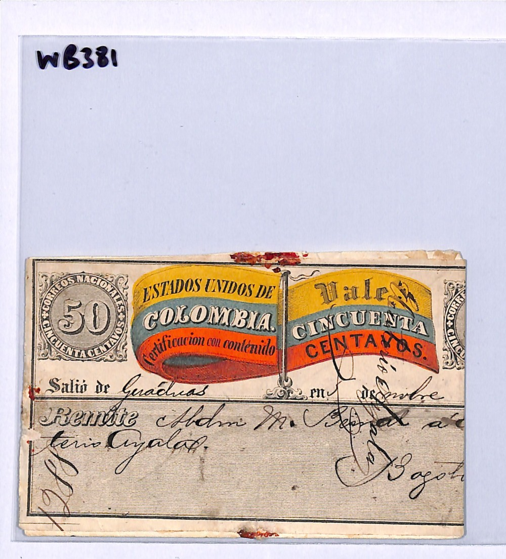 COLOMBIA Cover CUBIERTA 50c *FLAG* Stationery Bogota 1882 {samwells-covers}WB381 - Image 5