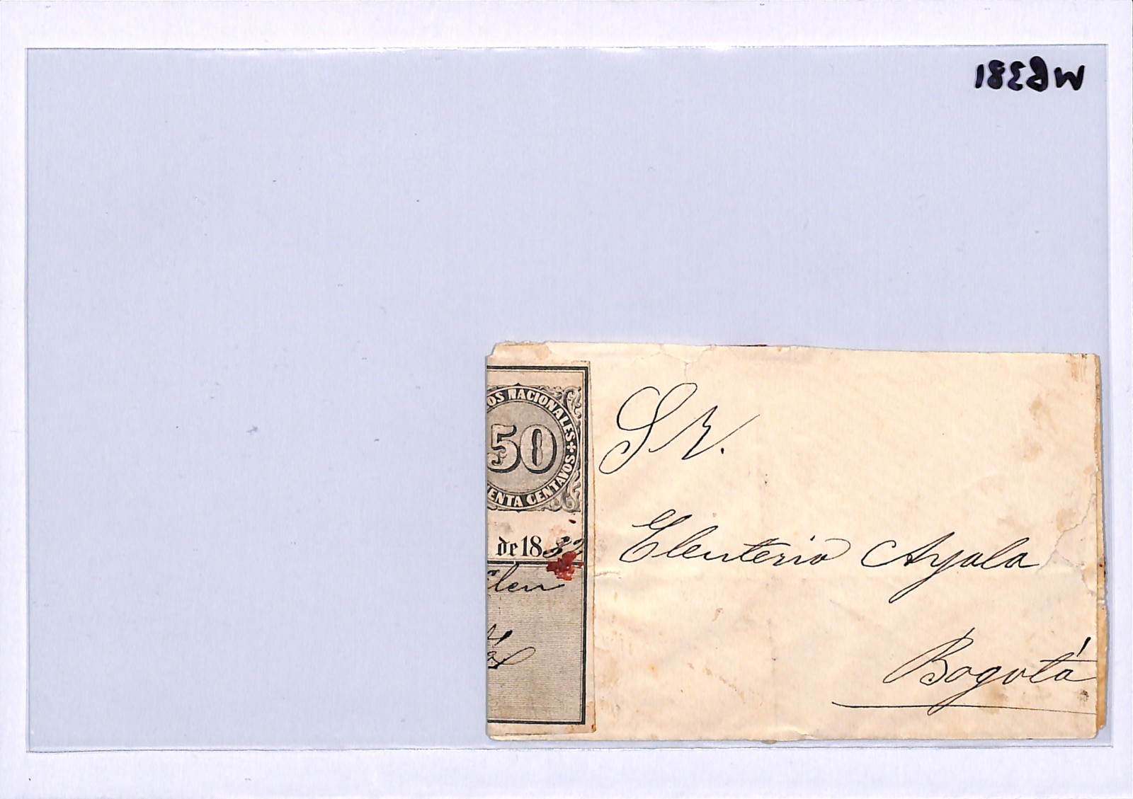 COLOMBIA Cover CUBIERTA 50c *FLAG* Stationery Bogota 1882 {samwells-covers}WB381 - Image 6