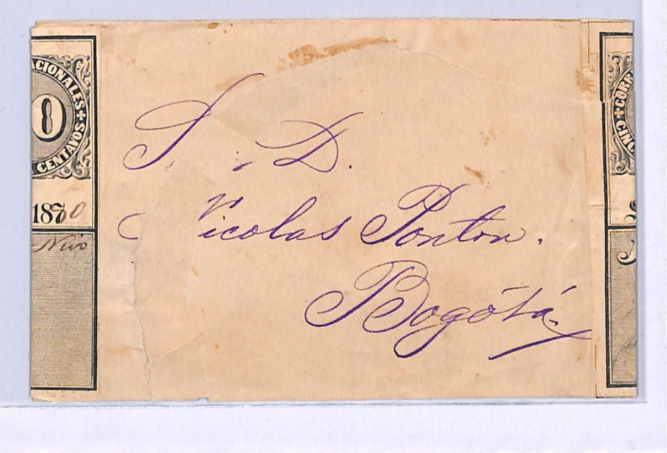 COLOMBIA Cover CUBIERTA 50c *FLAG* Stationery La Mesa 1880 Registered WB380 - Image 3