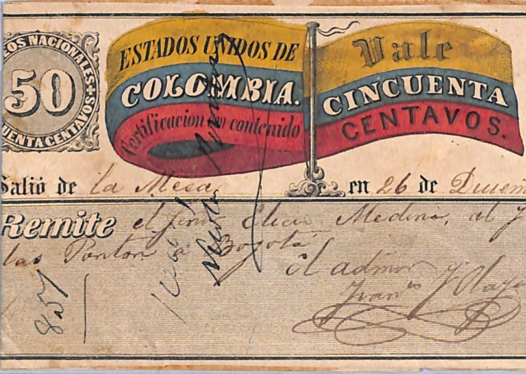 COLOMBIA Cover CUBIERTA 50c *FLAG* Stationery La Mesa 1880 Registered WB380 - Image 4