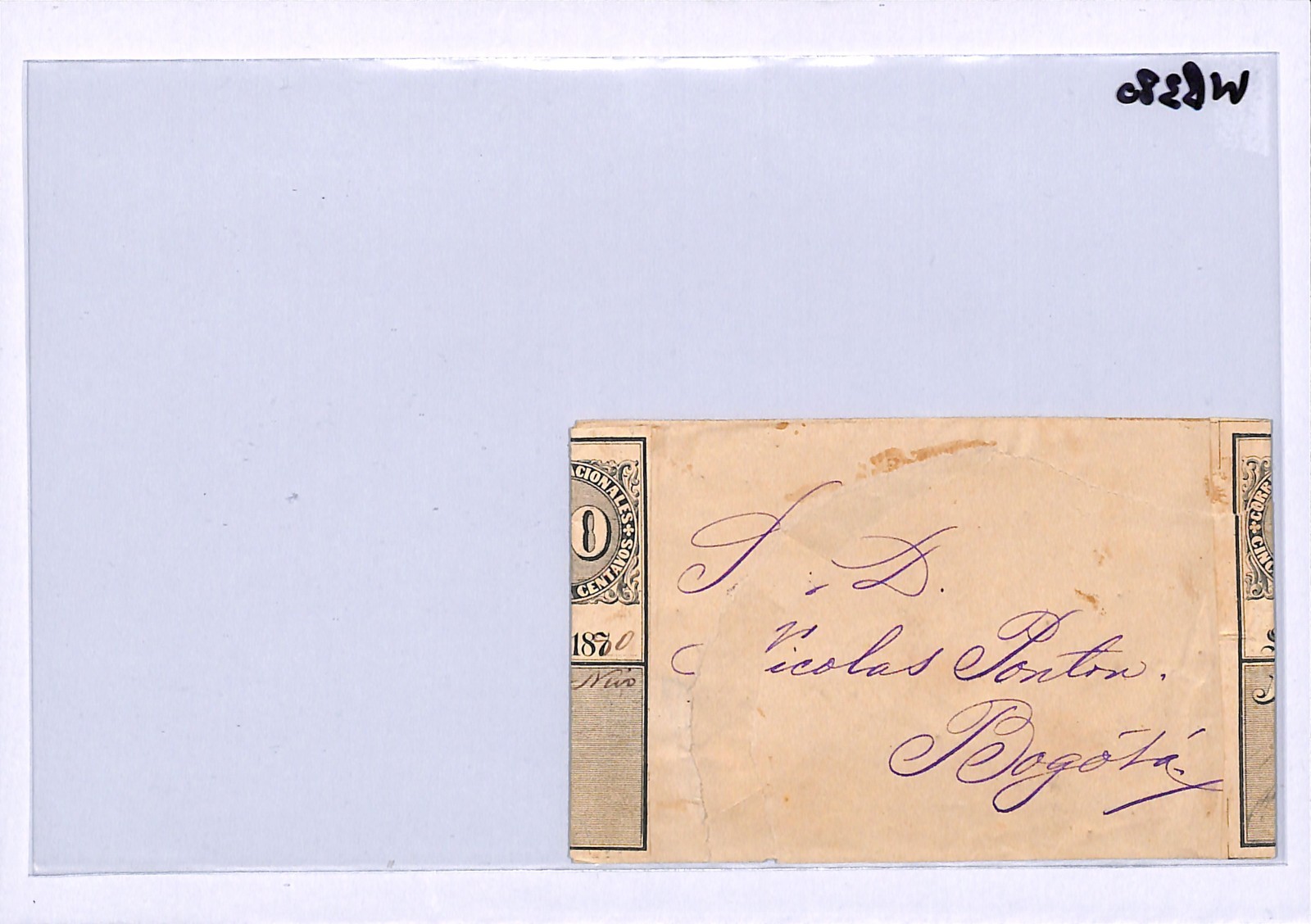COLOMBIA Cover CUBIERTA 50c *FLAG* Stationery La Mesa 1880 Registered WB380 - Image 6