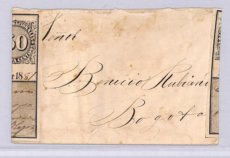 COLOMBIA Cover *FLAG* 50c CUBIERTA La Mesa 1881 Stationery #G7 {Moorhouse}WT102 - Image 4