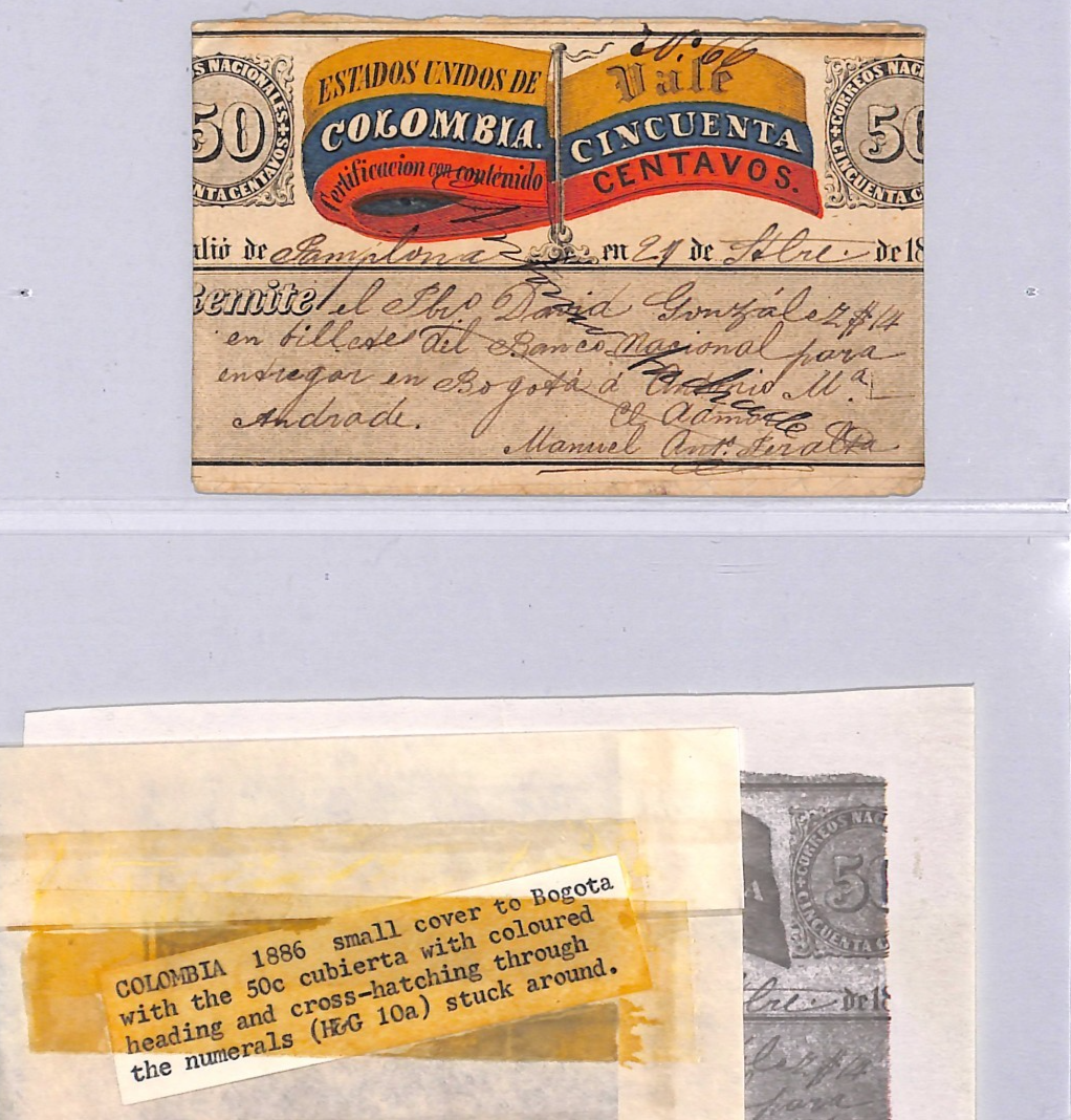 COLOMBIA Cover *FLAG* 50c CUBIERTA Used 1886 Pamplona {Moorhouse}WT103 - Image 4