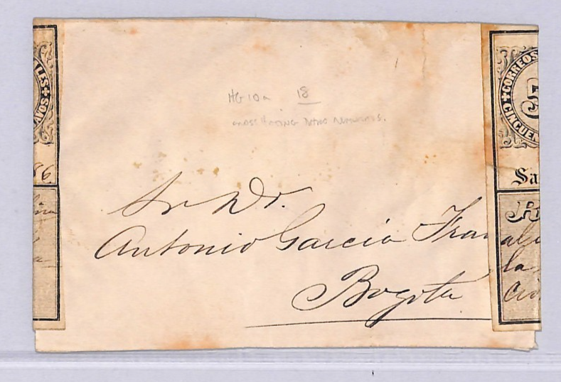 COLOMBIA Cover Registered CUBIERTA Used 1886 Bogota 50c Stationery WT104 - Image 3
