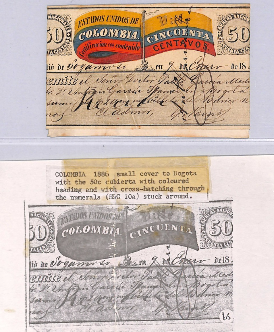 COLOMBIA Cover Registered CUBIERTA Used 1886 Bogota 50c Stationery WT104 - Image 4