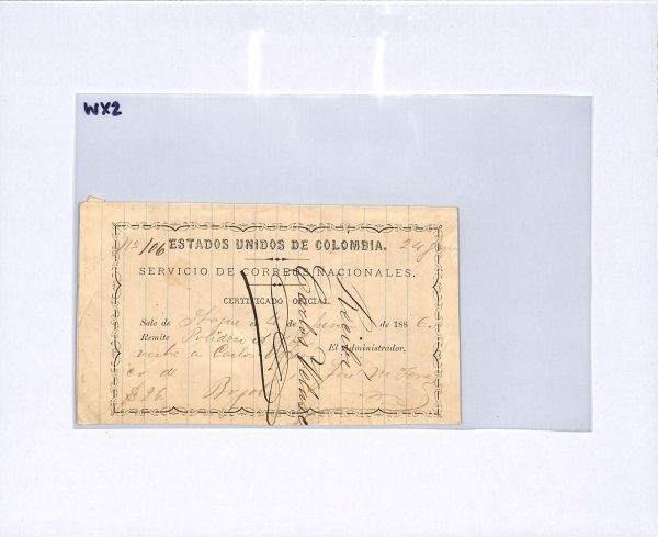 COLOMBIA Cover Registered CUBIERTA Used 1886 Bogota Stationery{samwells}WX2 - Image 4