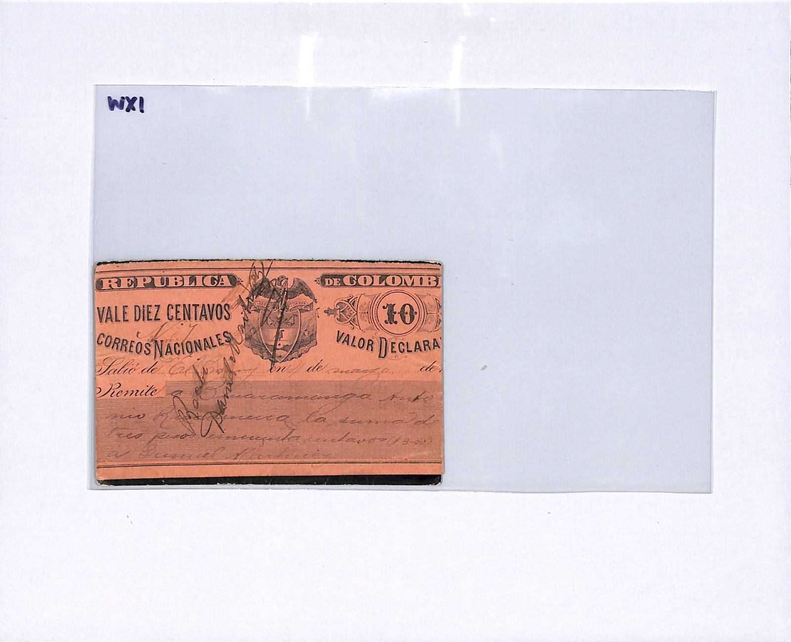 COLOMBIA Cover Registered CUBIERTA Used 1897? Stationery{samwells-covers}WX1 - Image 4