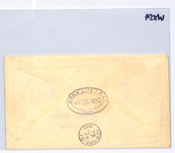COLOMBIA Maritime 20c Cover *POR VAPOR ATLAS* Cachet SHIP 1903 USA New York WX59 - Image 13