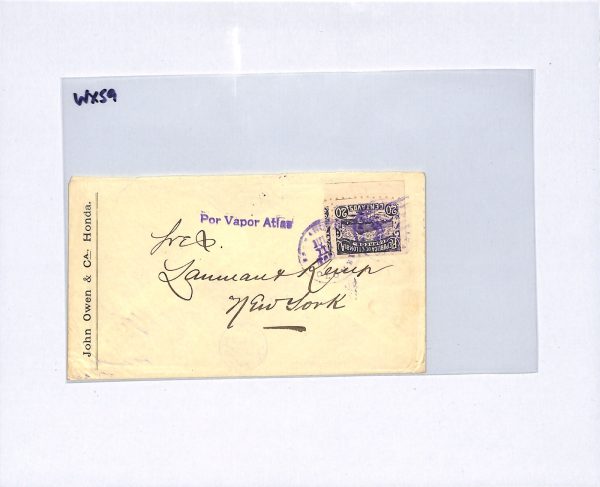 COLOMBIA Maritime 20c Cover *POR VAPOR ATLAS* Cachet SHIP 1903 USA New York WX59 - Image 14