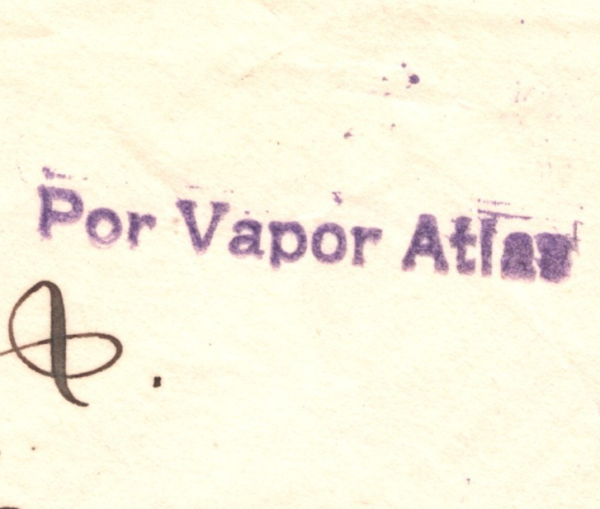 COLOMBIA Maritime 20c Cover *POR VAPOR ATLAS* Cachet SHIP 1903 USA New York WX59 - Image 5