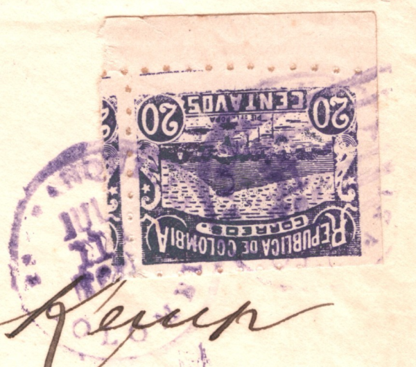 COLOMBIA Maritime 20c Cover *POR VAPOR ATLAS* Cachet SHIP 1903 USA New York WX59 - Image 6