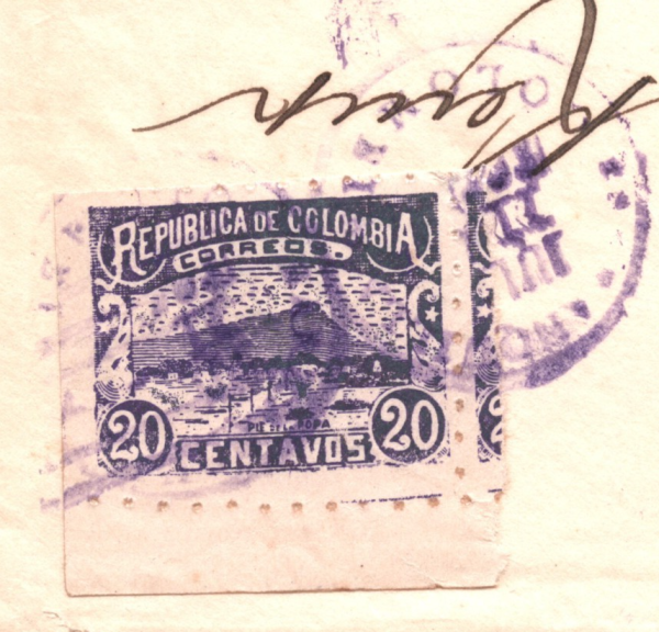 COLOMBIA Maritime 20c Cover *POR VAPOR ATLAS* Cachet SHIP 1903 USA New York WX59 - Image 7