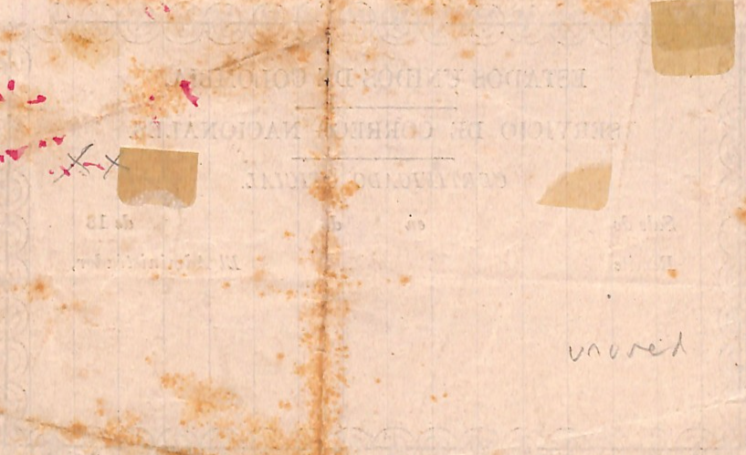 COLOMBIA Official CUBIERTA (1874) Insured Letter Stationery #GO4b RARE WZ336 - Image 7