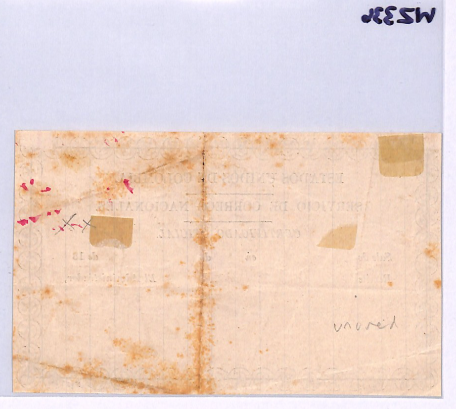 COLOMBIA Official CUBIERTA (1874) Insured Letter Stationery #GO4b RARE WZ336 - Image 9
