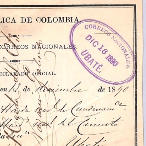 COLOMBIA Official CUBIERTA 1890 Insured Letter Stationery #GO28 Cat $200 WZ331 - Image 7