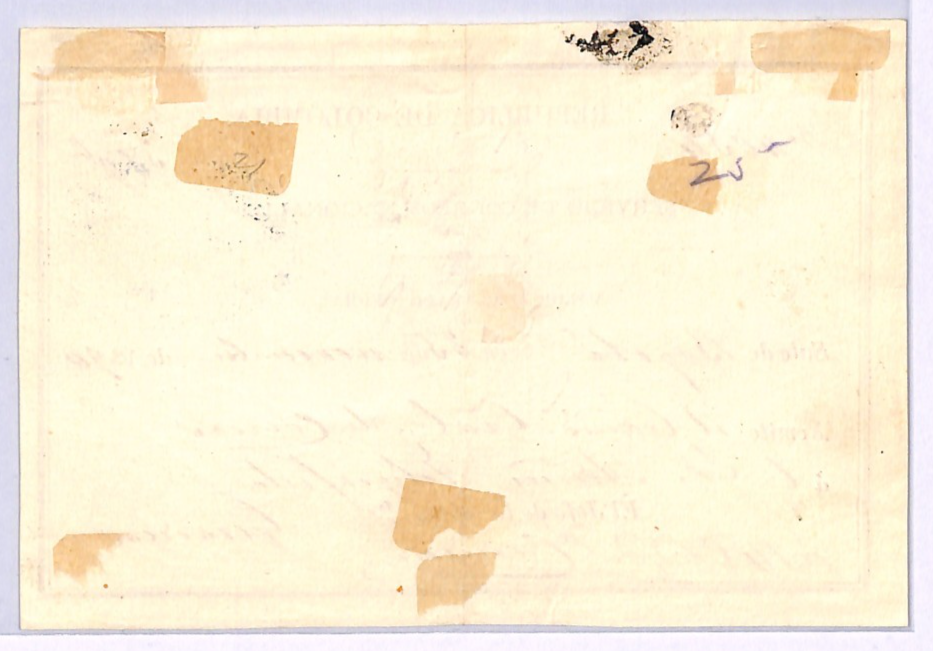 COLOMBIA Official CUBIERTA 1890 Insured Letter Stationery #GO28 Cat $200 WZ332 - Image 3